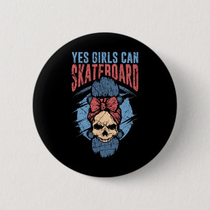 Funny Skateboard Gift For Girls Kids Skateboarding 6 Cm Round Badge