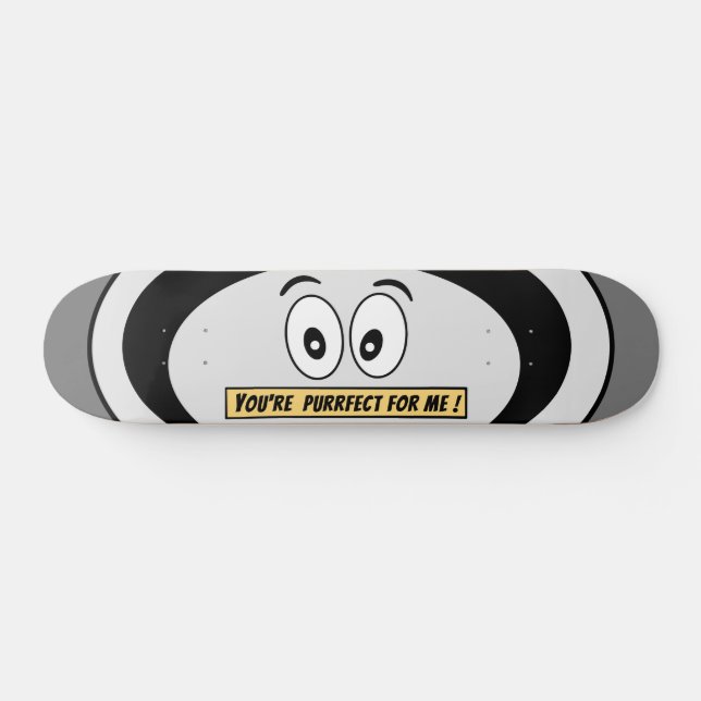 Funny Skateboard, Grey, Perfect, Cartoon, Humour Skateboard (Horz)