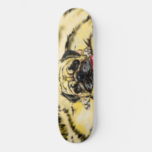 Funny SKateboard with Pug Dog