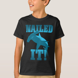 Funny Skateboarder Stuff - Faded Nailed It Hammerh T-Shirt