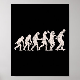 Funny Skateboarding Evolution Design For Skateboar Poster