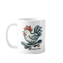 Funny Skateboarding Farm Chicken Personalised 