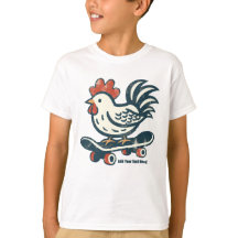 Funny Skateboarding Farm Chicken Personalised