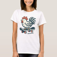 Funny Skateboarding Farm Chicken Personalised 