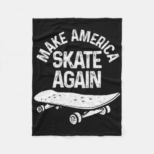 Funny Skateboarding Gift Men Women Cool Skateboard Fleece Blanket