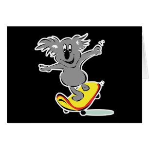funny skateboarding koala bear