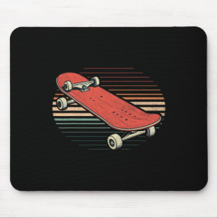Funny Skateboarding Longboard Performing Tricks Sk Mouse Mat