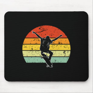 Funny Skateboarding Retro Vintage Skating Skateboa Mouse Mat