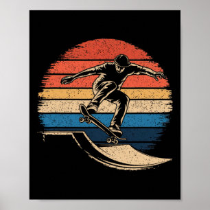 Funny Skateboarding Shirt Vintage Retro Skateboard Poster
