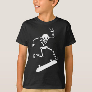 Funny Skateboarding Skeleton On A Skateboard T-Shirt