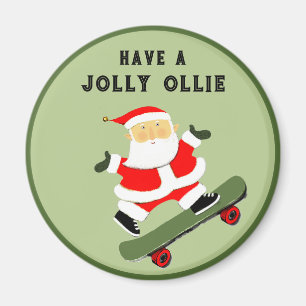 Funny Skateboarding Stocking Stuffer Magnet