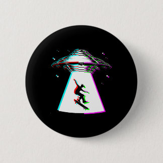 Funny Skateboarding Ufo Skater Alien Abduction Vap 6 Cm Round Badge