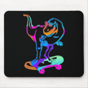 Funny Skater Dino Skateboard Skateboarding Board D Mouse Mat