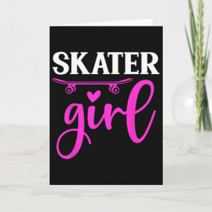 Funny Skater Girl Skateboard Lover Skateboarding H Card