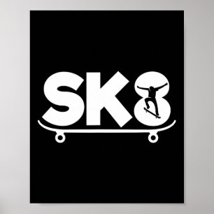 Funny Skater Skateboarding  Poster