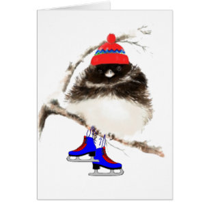 Funny Skating Chick, Cute Sport Bird