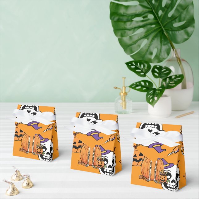 Funny Skeleton And Candy For Halloween Favour Box (Multiple)