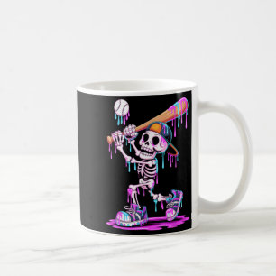 Funny Skeleton Baseball Drip Boys Youth Kids Coffee Mug