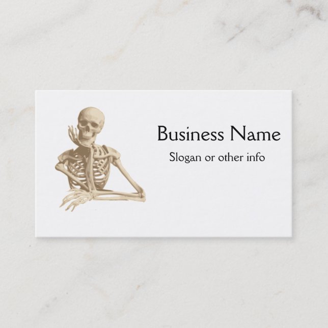 Funny Skeleton Business Card (Front)