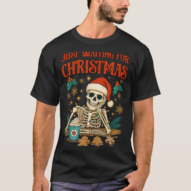 Funny Skeleton Christmas  T-Shirt (Front)
