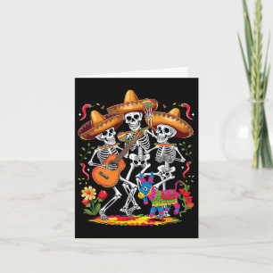Funny Skeleton Cinco De Mayo Fiesta Mexican Festiv Card