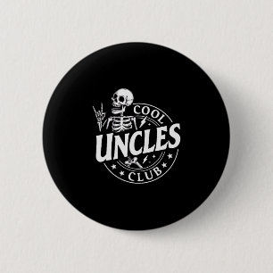 Funny Skeleton Cool Uncles Club New Uncle Men 6 Cm Round Badge