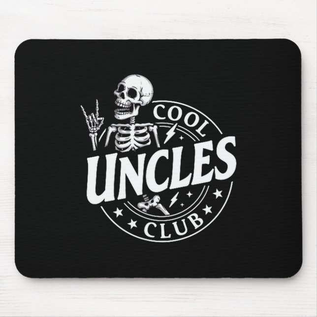 Funny Skeleton Cool Uncles Club New Uncle Men  Mouse Mat (Front)