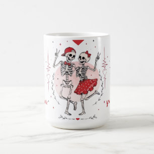 Funny Skeleton Couple in Love Coffee Mug