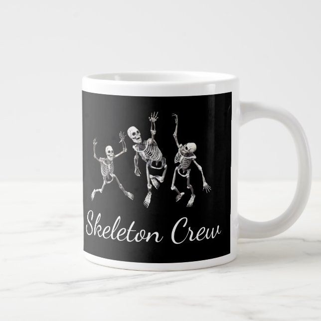 Funny  "Skeleton Crew" Imaging Large Coffee Mug (Right)