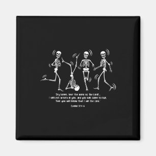 Funny Skeleton Dancing Dry Bones Come Alive Hallow Magnet