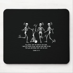 Funny Skeleton Dancing Dry Bones Come Alive Hallow Mouse Mat