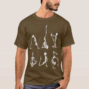 Funny skeleton ding yoga pose Men Women T-Shirt