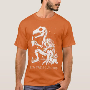 Funny Skeleton Dinosaur Costume Goth Men Women Hal T-Shirt