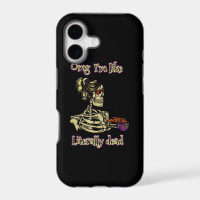 Funny Skeleton Drinking I'm literally Dead Coffee