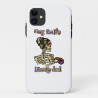 Funny Skeleton Drinking I'm literally Dead Coffee
