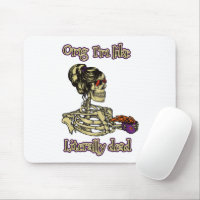 Funny Skeleton Drinking I'm literally Dead Coffee