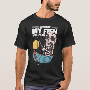 Funny Skeleton Fisherman Fishing T-Shirt
