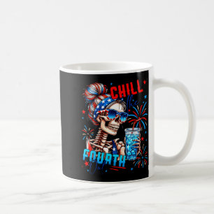 Funny skeleton flag 4th of july cute chill theFunn Coffee Mug