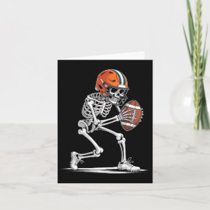 Funny Skeleton Football Halloween Costume Boys Kid Card