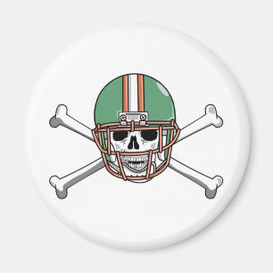 funny skeleton football magnet