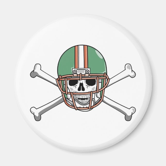 funny skeleton football magnet (Front)