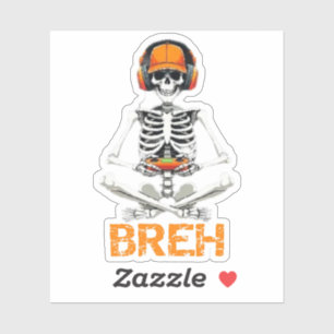 Funny Skeleton Gamer BRUH Halloween Game 