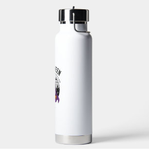 Funny Skeleton Halloween Cape Quote Vintage Design Water Bottle