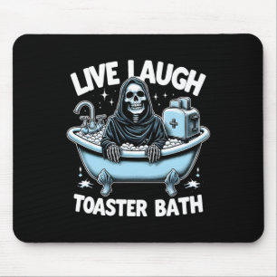 Funny Skeleton Halloween Live Laugh Toaster Th Des Mouse Mat