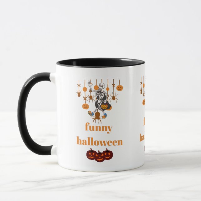 Funny Skeleton Halloween Mug (Left)