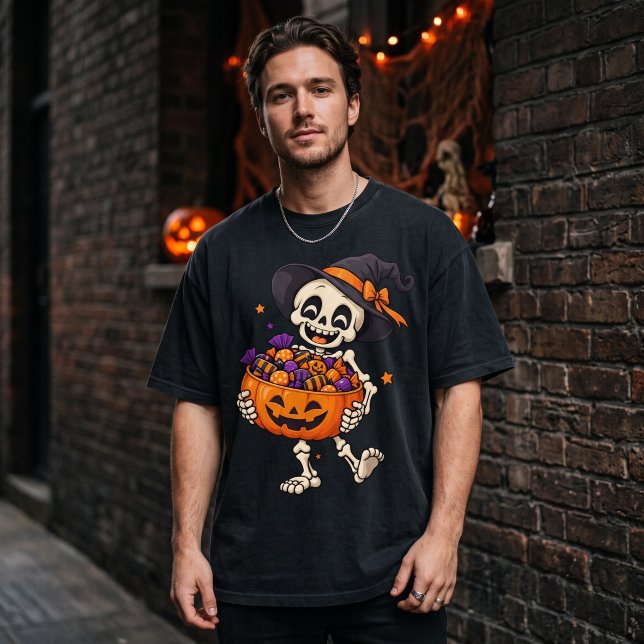 Funny Skeleton Halloween T-Shirt (Creator Uploaded)