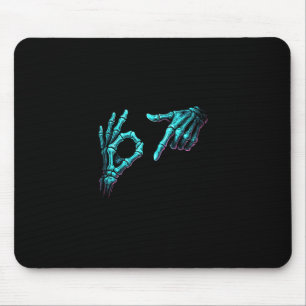 Funny Skeleton Hand Meme 67 Gen Alpha Halloween Si Mouse Mat