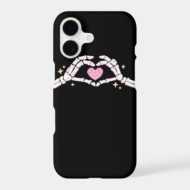 Funny Skeleton Heart Hands Creative Vibe (Back)