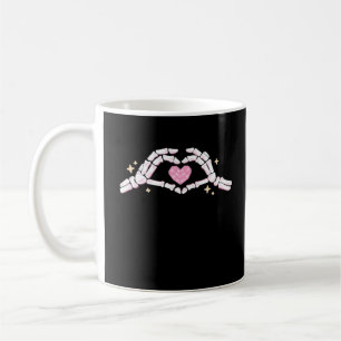 Funny Skeleton Heart Hands Creative Vibe Coffee Mug