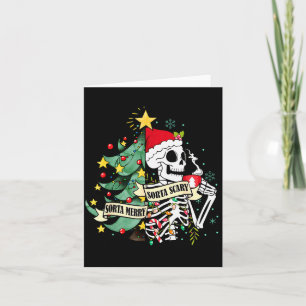 Funny Skeleton Hot Cocoa Sorta Merry Sorta Y Soky  Card